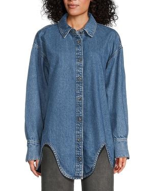 Hudson Jeans High-Rise Wide-Leg Jeans - Blue