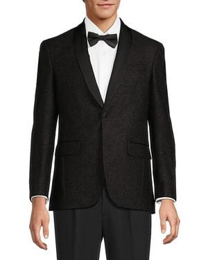 Ted Baker Josh Floral Wool One-button Dinner Jacket - Black