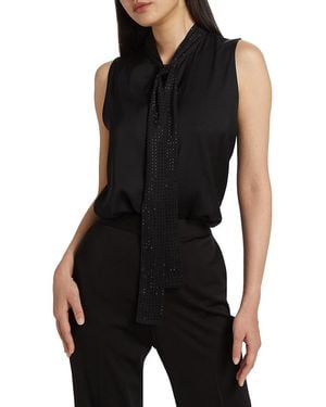 Kobi Halperin Evelyn Silk-blend Sleeveless Blouse - Black