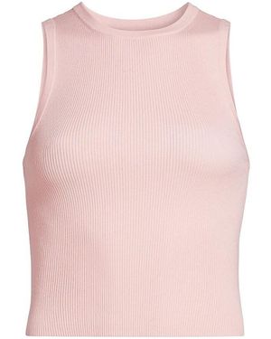 Alice + Olivia Tonita Stretch Ribbed Tank - Pink