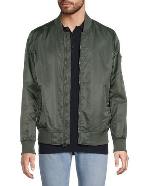 Kenneth Cole Nylon Bomber Jacket - Green