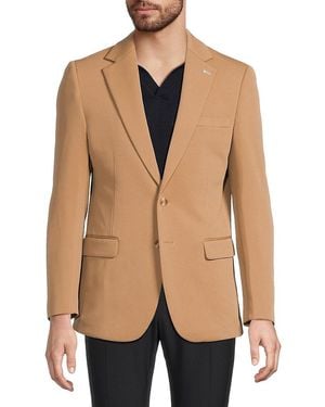 Scotch & Soda Textured Knit Modern-fit Blazer - Natural