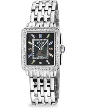 Gv2 Padova Gemstone 27Mm Stainless Steel Bracelet Watch - White