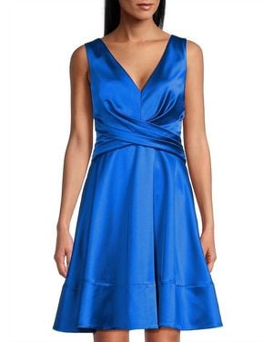Emanuel Ungaro Char Satin Minidress - Blue