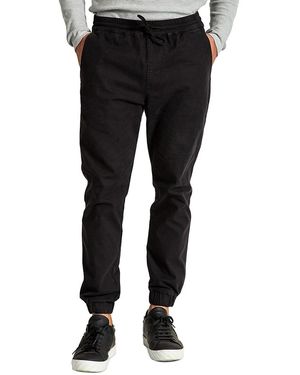 Stitch's Jeans Loose Fit Washed Twill Joggers - Black