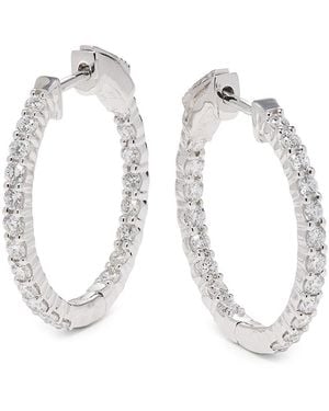 Badgley Mischka 14K & 0.80-0.94Tcw Lab-Grown Diamond Hoop Earrings/20Mm - White