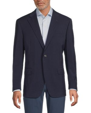 Samuelsohn Seersucker Wool Two-Button Modern-Fit Sport Coat - Blue