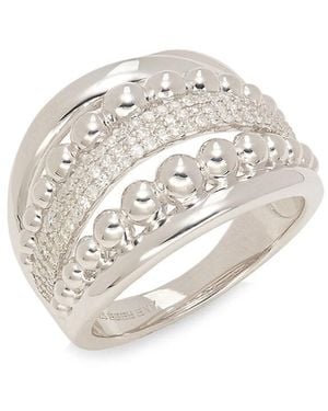 Effy ENY Eny 925 Sterling & 0.35 Tcw Diamond Beaded Ring - White