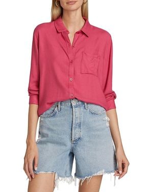 Rails Hunter Button-Front Top - Red