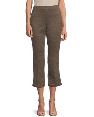 Saks Fifth Avenue Stella Flat Front Cropped Pants - Multicolor
