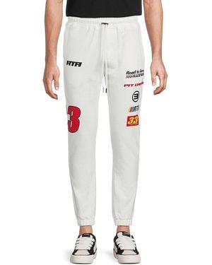 RTA Graphic Sweatpants - White