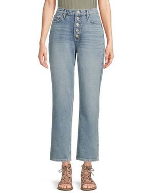 Nicole Miller High Rise Loose 90's Ankle Jeans - Blue