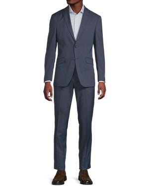 Kenneth Cole Tic Two-Button Slim-Fit Suit - Blue