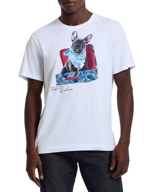 Robert Graham Jetset French Bull Dog Graphic T-Shirt - White