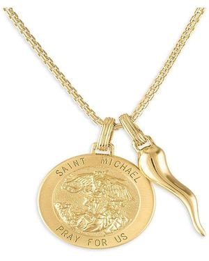 Esquire 14K Goldplated Pendant Necklace - Metallic