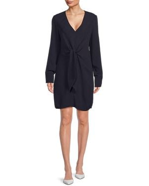 Reiss Tie Waist Minidress - Blue