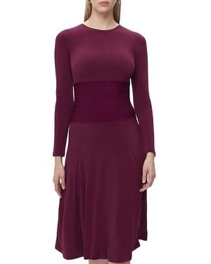 Hervé Léger Bandage Waist Jersey Midi-Dress - Purple