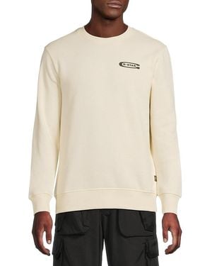 G-Star Logo Cotton-Blend Sweatshirt - Natural