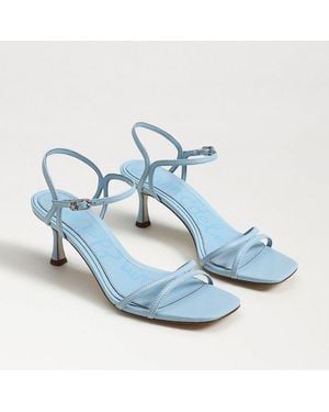 Sam Edelman Presley Strappy Kitten Heel Sandal Spring Leather - Blue