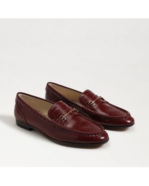 Sam Edelman Liona Bit Loafer French Merlot Leather - Red