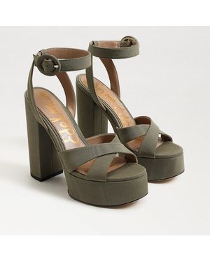 Sam Edelman Savannah Platform Dress Sandal Light Leather - Green
