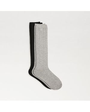 Sam Edelman 2 Pack Rib Knee High Socks Multi - Gray