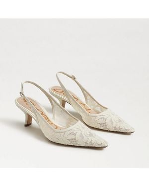 Sam Edelman Bianka Slingback Pump Ivory Lace - White