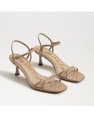 Sam Edelman Presley Strappy Kitten Heel Sandal Sienna Patent - Metallic
