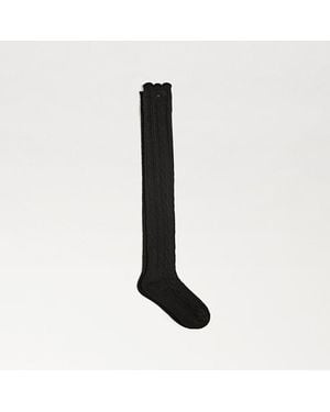 Sam Edelman 1 Pack Cbl Texture Over The Knee Socks - Black
