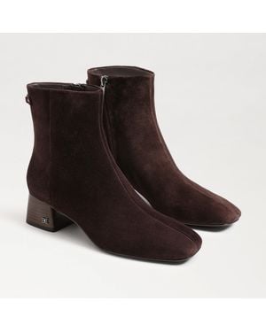 Sam Edelman Paige Ankle Boot Cafe Noir Suede - Brown