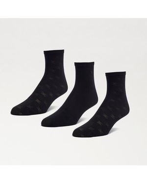 Sam Edelman 3 Pack Logo Ankle Socks - Blue