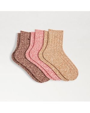 Sam Edelman 3 Pack Rib Midi Boot Socks Multi - Pink