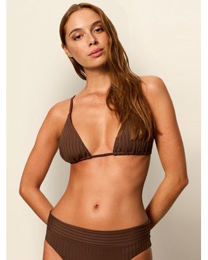 Sanctuary Swim Tunnel Triangle Bikini Top Espresso - Black
