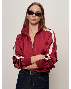 Sanctuary Satin Track Jacket Crimson - Red