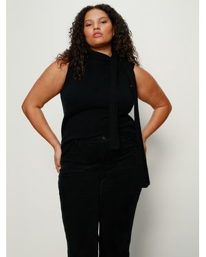 Sanctuary Scarf Sweater Shell Black Extended Sizing