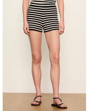 Sanctuary Textured Knit Short Black/chalk Stripe