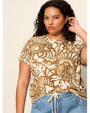 Sanctuary The Perfect Tee Full Moon Extended Sizing - Brown
