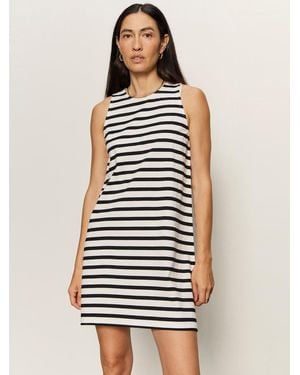 Sanctuary On The Yacht Shift Dress Chalk And Black Stripe - Blue