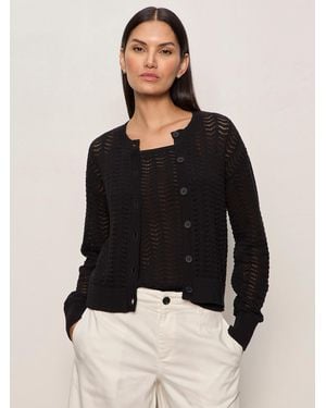 Sanctuary For Keeps Pointelle Cardigan Black
