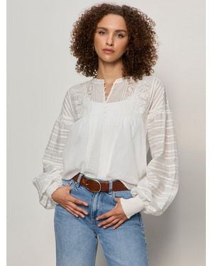 Sanctuary Adore You Embroidered Blouse White