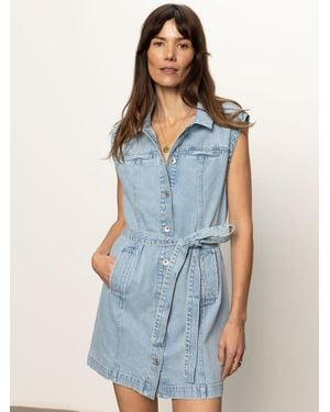 Sanctuary Ila Denim Dress Bouquet - Blue
