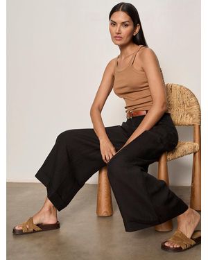 Sanctuary Terrace Linen Pant Black