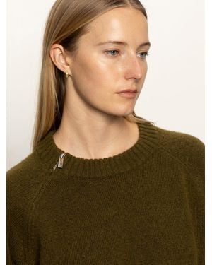 Sanctuary Zip It Sweater Dirty Martini - Green