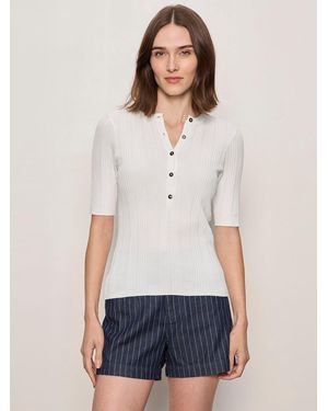 Sanctuary Air Of Ease Half Sleeve Tee Chalk - White