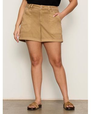 Sanctuary Wander On Short Washed Cartouche Extended Sizing - Natural