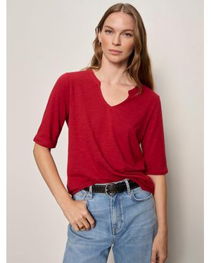 Sanctuary Dolce Notch Neck Tee Red Berry