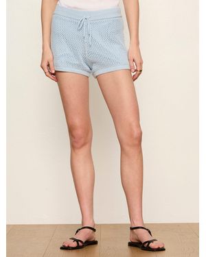 Sanctuary Open Stitch Track Short Blue Aura With Chalk