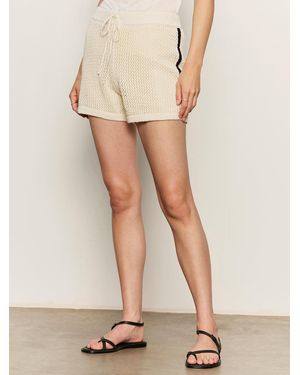 Sanctuary Open Stitch Track Short Collagen / Stripe - Natural