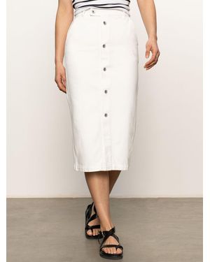 Sanctuary Carrier Denim Skirt Bleached White - Natural