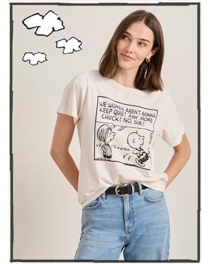 Sanctuary Sanctuary X Peanuts 75th Anniversary Aren't Gonna Keep Quiet Tee - Blue